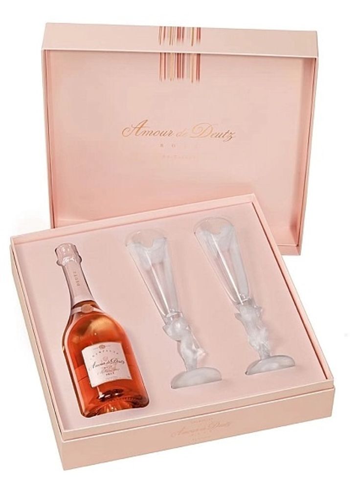 Deutz, Amour de Deutz Rose with 2 glasses
