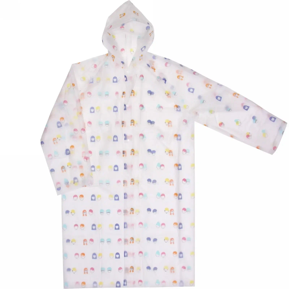 Дождевик-плащ 120 Мкрн 110*62см «Молодость» с капюшоном и завязками, на кнопках, ДоброСад