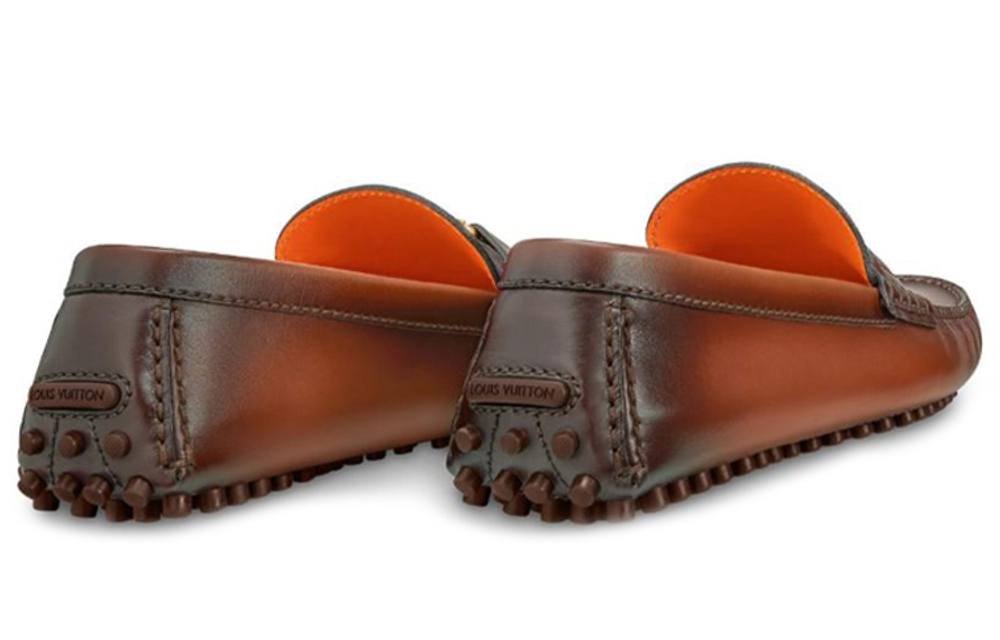 LOUIS VUITTON Hockenheim Casual Shoes Men Chestnut/Orange