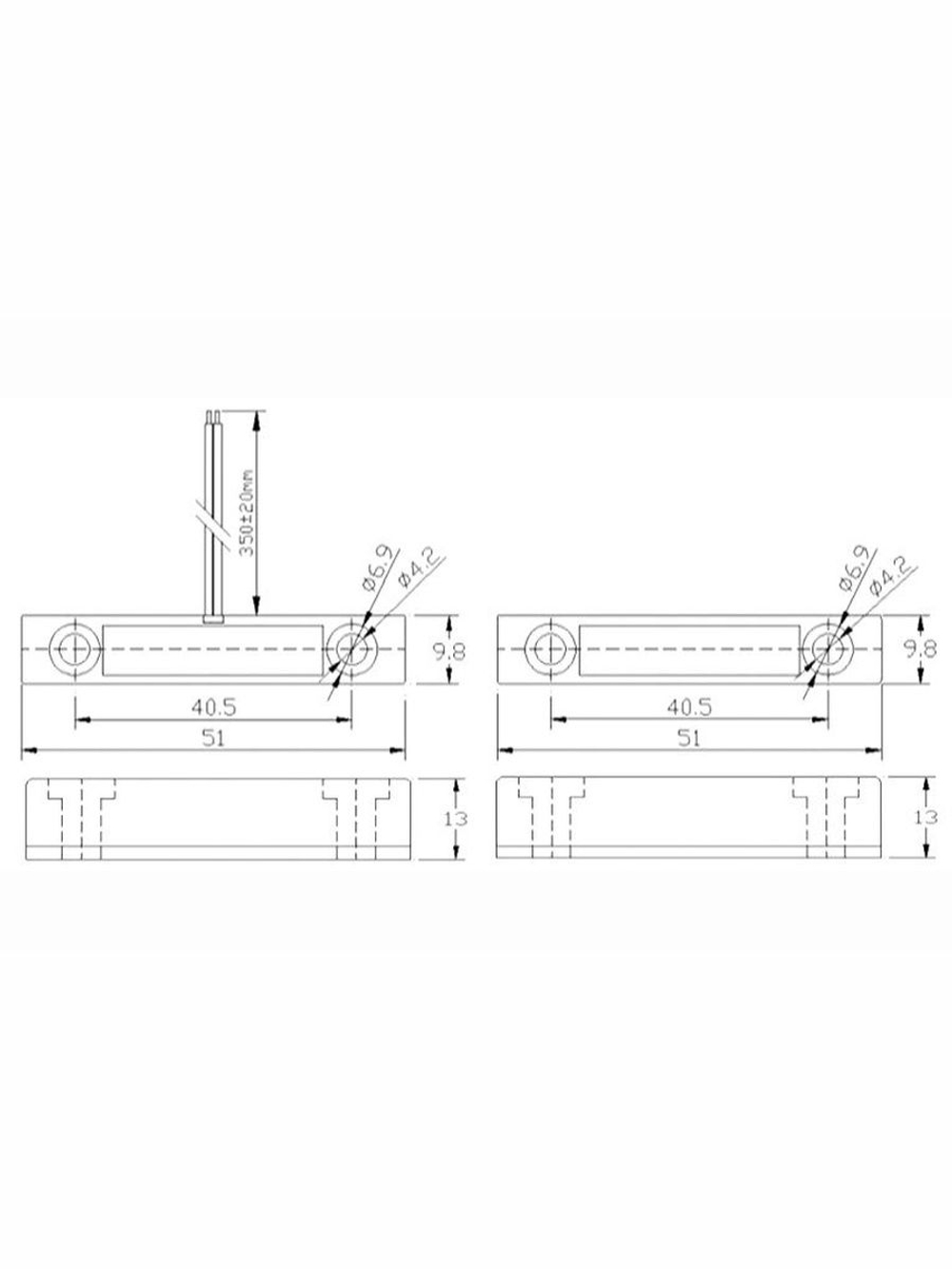 ST-DM122NO-BR Извещатель магнитоконтактный