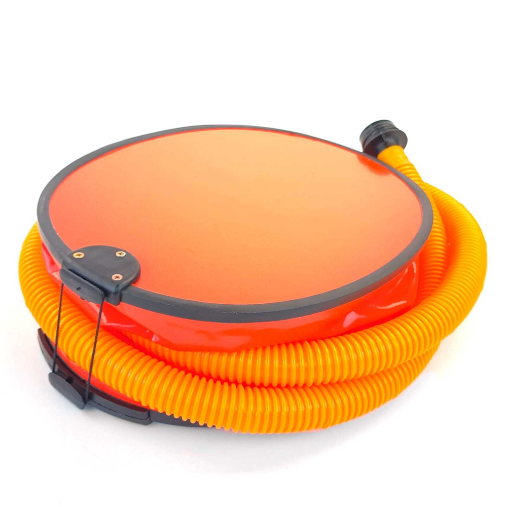 Насос ножной ПВХ Премьер 7л (дерево), желтый шланг