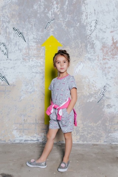 Комбинезон д/дев, серый, р.116, (Батик) 00650_BAT