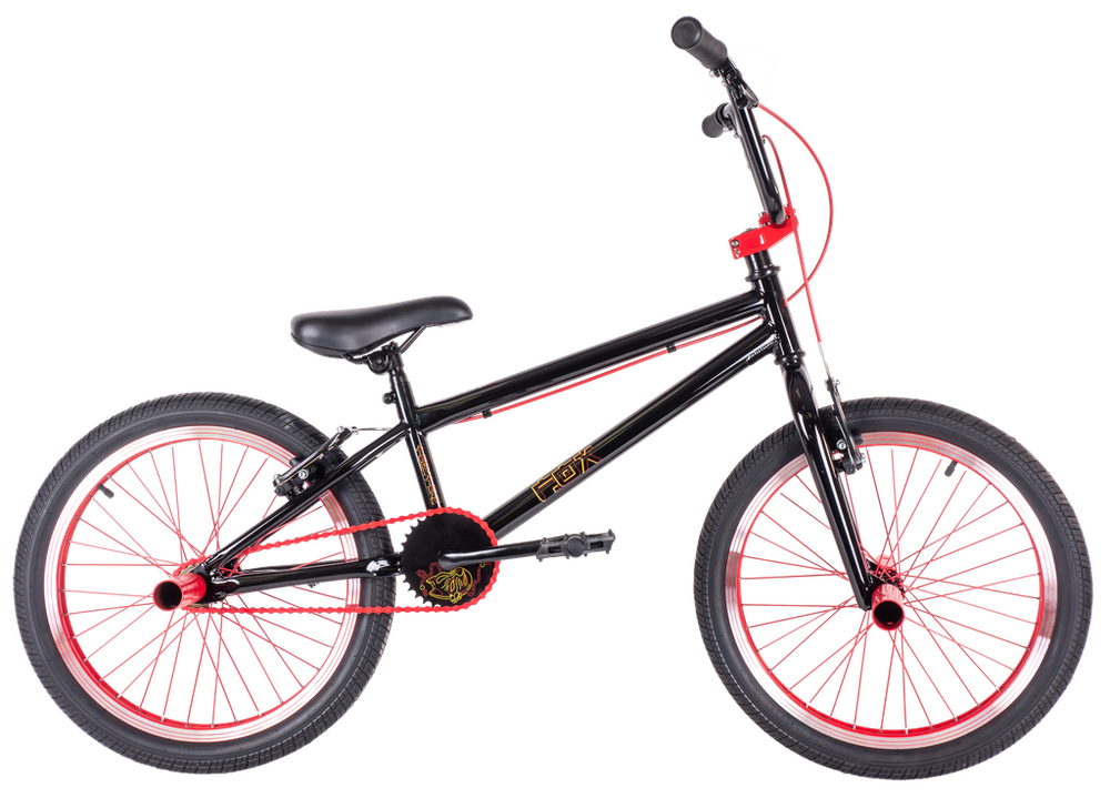 Велосипед BMX 20" Tech Team FOX  черный с красным 2023