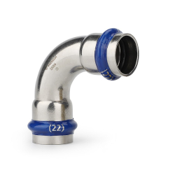 Угольник VARMEGA 90гр. двухраструбный Inox Press 22x22