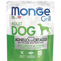 Monge Dog Grill Pouch 100 г ягненок/овощи - консервы (паучи) для собак