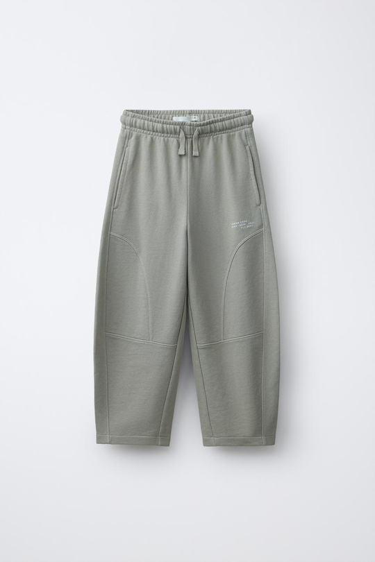 ZARA БРЮКИ BARREL С РАЗРЕЗАМИ, ЦВЕТ СЛОНОВОЙ КОСТИ