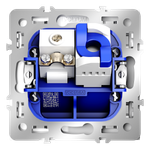 Розетка телевизионная встраиваемая VOLTUM S70 TV+RJ45 кат. 6, (белый глянцевый)
