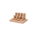 Деревянный сортер "Цилиндры с дощечкой" неокрашенные
