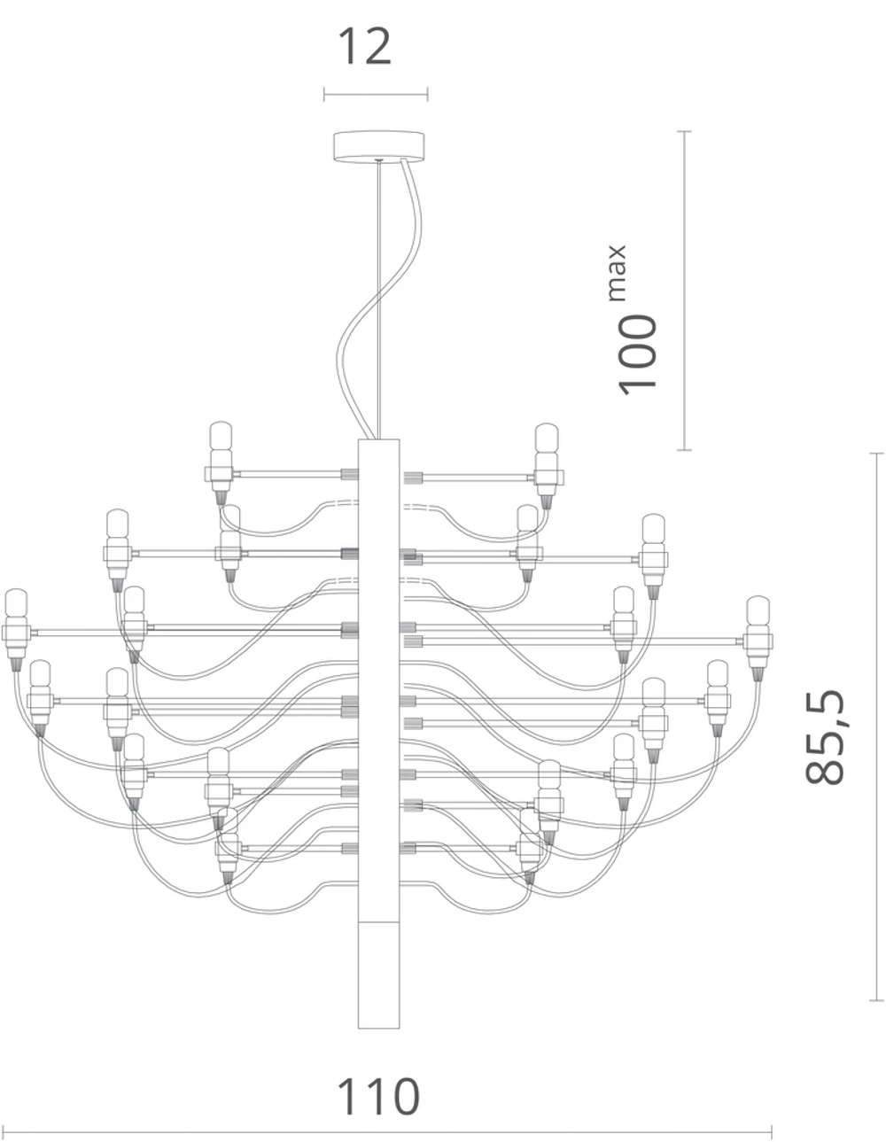Подвесная люстра Divinare MOLTO 8030/02 LM-50
