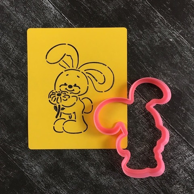 Зайка с ромашкой №1