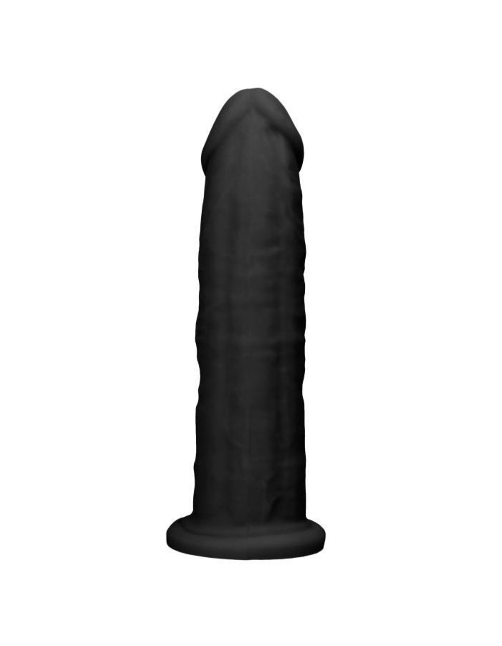 Черный фаллоимитатор Silicone Dildo Without Balls - 22,8 см.
