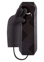 Чёрный вибростимулятор Trois с выносным пультом управления (Цвет: черный)