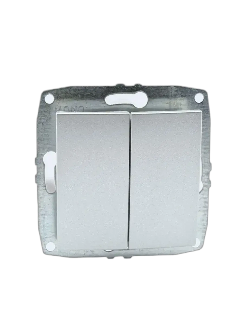 Выключатель 2-кл серебро