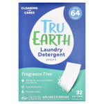 Tru Earth, моющее средство для стирки, без отдушки, 32 экологичных полоски