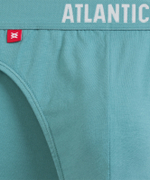 Мужские трусы слипы спорт Atlantic, набор 3 шт., хлопок, голубые + темно-голубые + светло-зеленые, 3MP-094