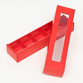 Коробка для 5 конфет Красная