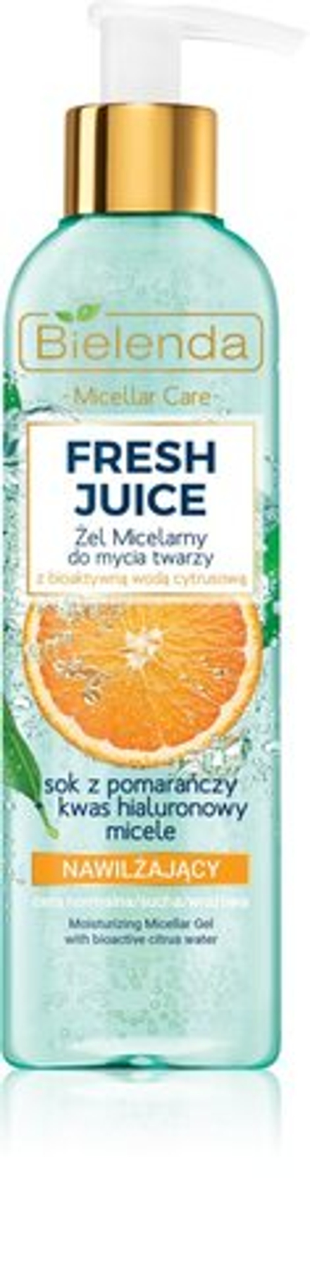 Bielenda Fresh Juice Orange - очищающий мицеллярный гель с увлажняющим эффектом /   190  g  / GTIN 5902169034023