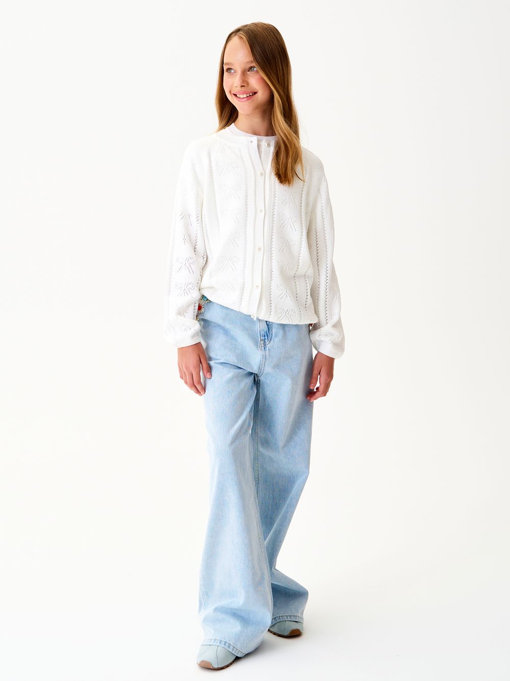 Кардиган для девочки AT1385 белый