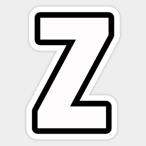 Наклейка «Z» (белая классическая)