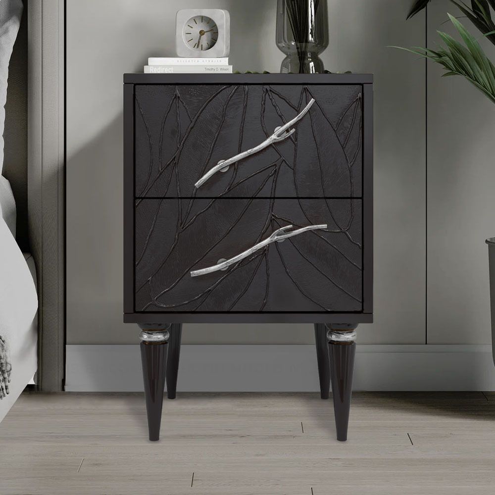 Тумба Арт Колор leaves Классик Сильвер Терпкий коричневый