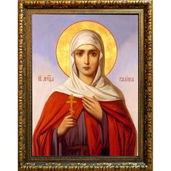 Галина Коринфская Святая мученица. Икона на холсте.