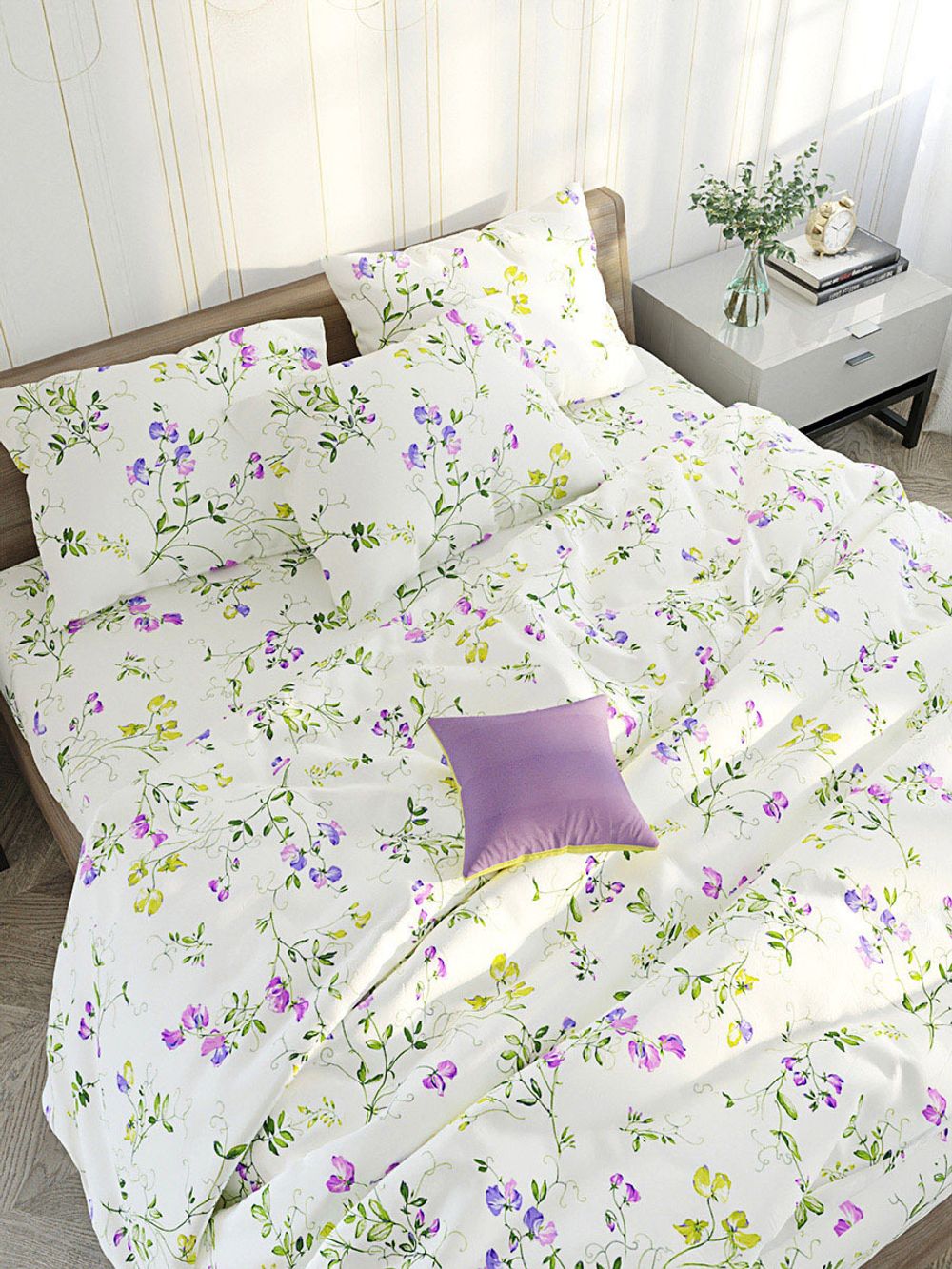 Наволочка комплект 2шт "Горошек" 40х60 см Сказка сатин