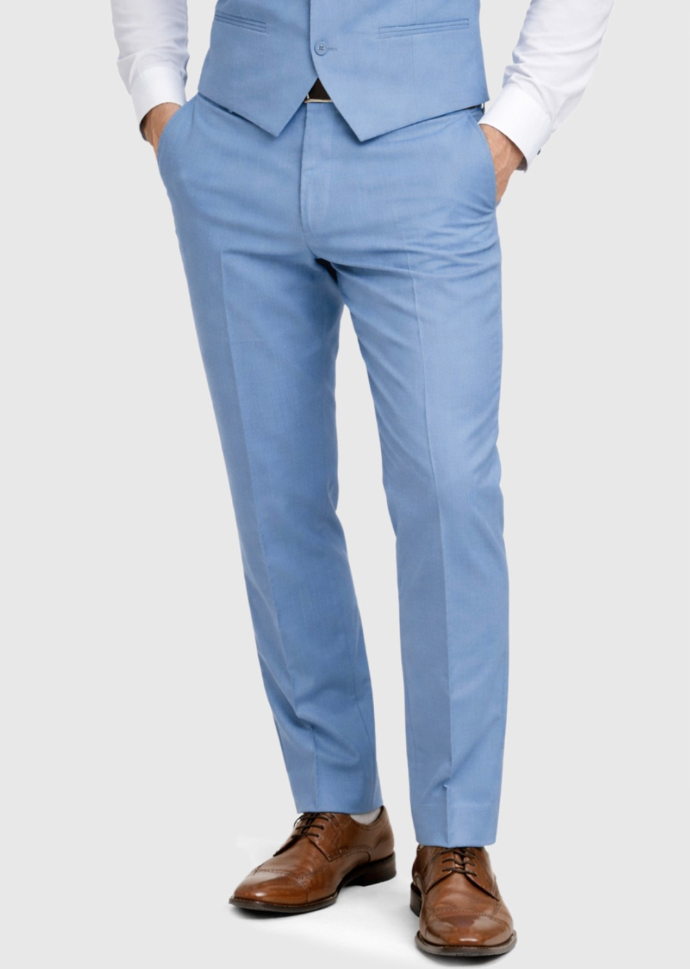 Мужской костюм тройка (голубой) А88