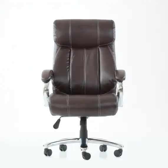 Кресло Barneo K-303 BIG SIZE XXL для руководителя коричневая кожа