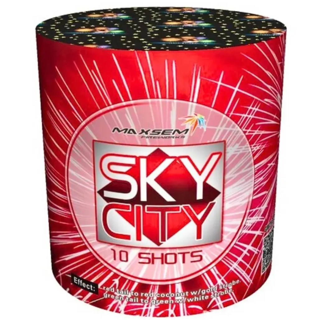 Батарея салютов Sky City (GW218-96) от Maxsem, 10 выстрелов, 20 мм