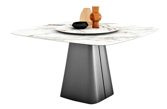 Стол Icon Square, 135х135 см, керамогранит Calacatta