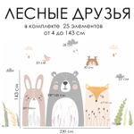 Наклейки ЛЕСНЫЕ ДРУЗЬЯ