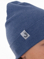 Комплект Шапка трикотажная + снуд (Синий меланж) РИО*