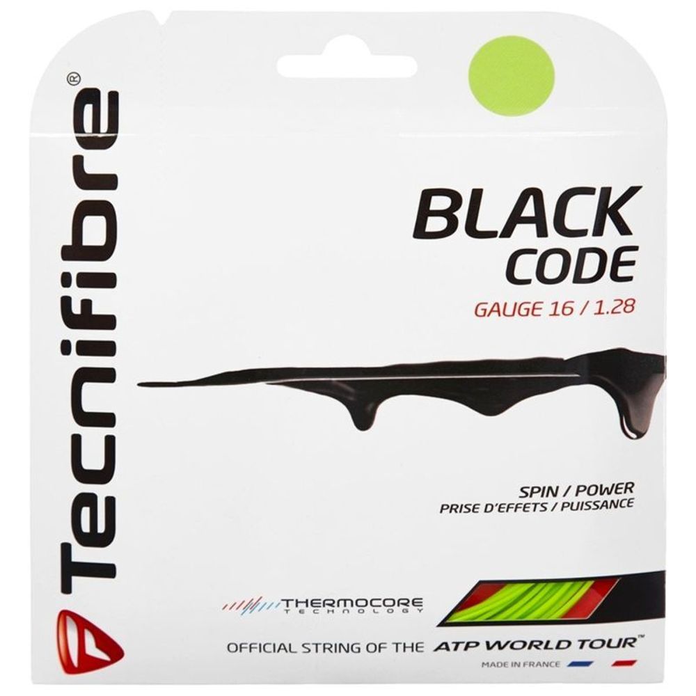 Струны теннисные Tecnifibre Black Code (12 m) - lime