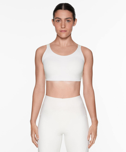 Oysho Спортивный бюстгальтер с высокой степенью поддержки, белый