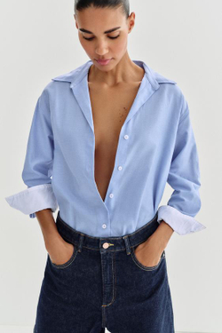 ZARA ШОРТЫ Z1975 MOM FIT, СИНИЙ