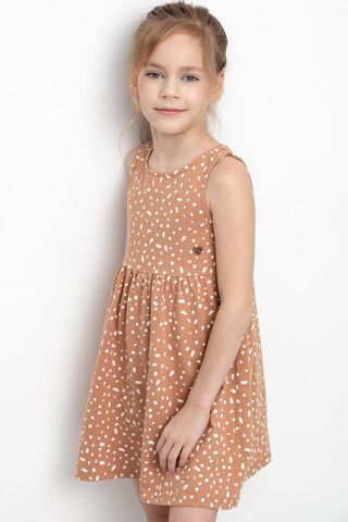 Платье  для девочки  К 5589/индийский загар,россыпь