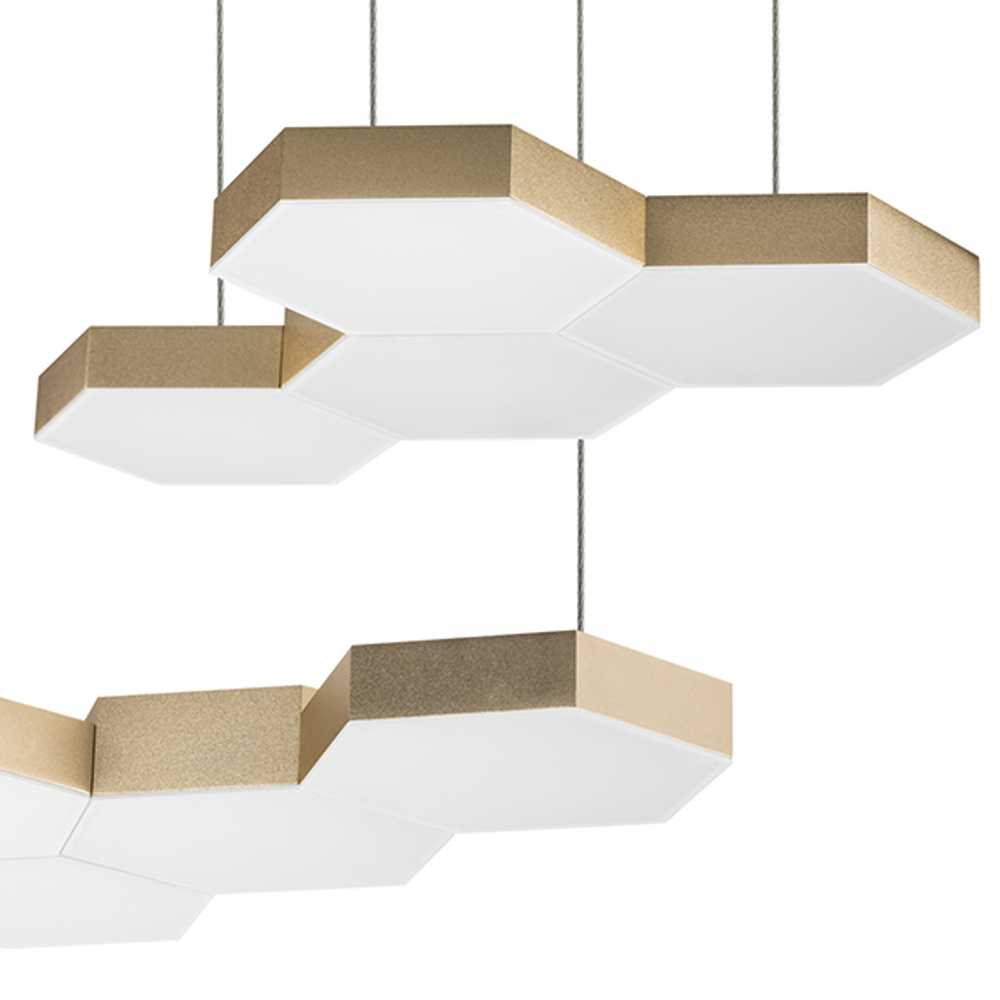 750223 Люстра подвесная FAVO LED-60W 2880LM ЗОЛОТО 4000K