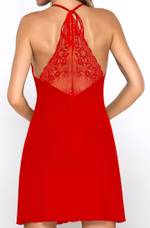 Сорочка Pandora с красивой спинкой из кружева (Размер: L) (Цвет: красный)