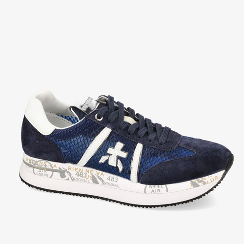 Комбинированные кроссовки Premiata Conny 7368 на шнуровке