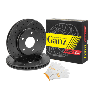 Диск тормозной GANZ передний перфорированный PRO-Line с покрытием (комплект - 2 шт) MITSUBISHI Lancer / Sportback 1.5 / 1.8 / 2.0 Арт.: GIJ10058S
