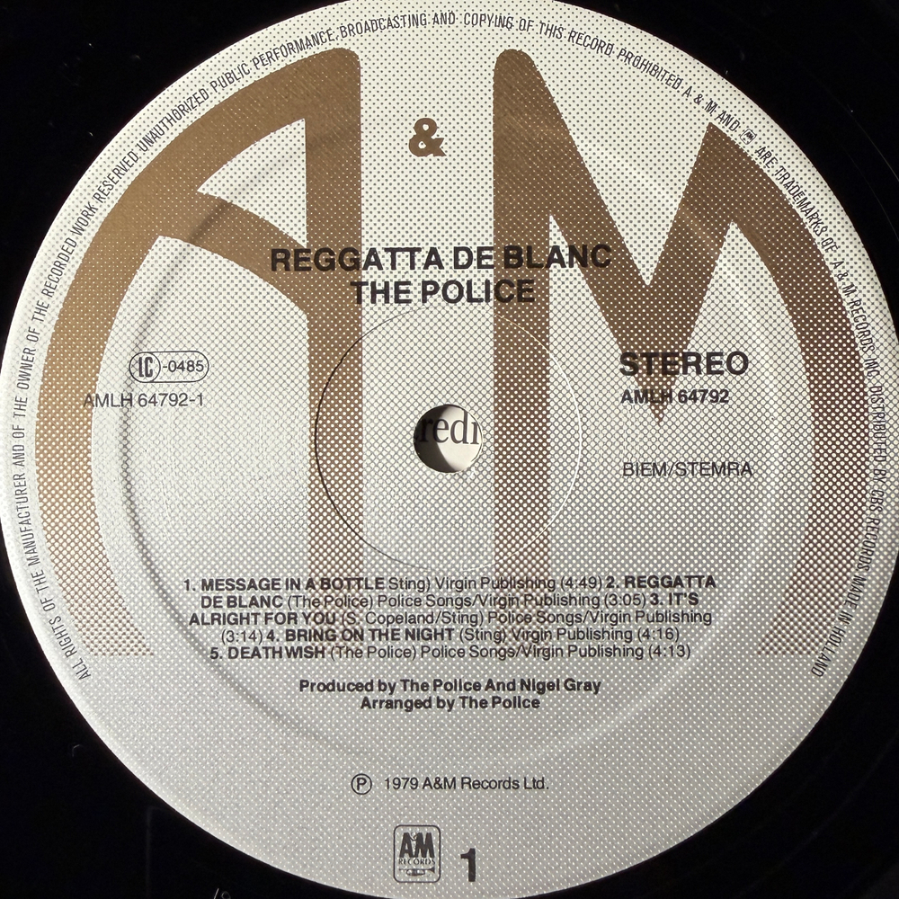 The Police – Reggatta De Blanc (Голландия 1979г.)
