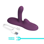 Фиолетовая виброподушка Luka с пультом ДУ (Цвет: фиолетовый)