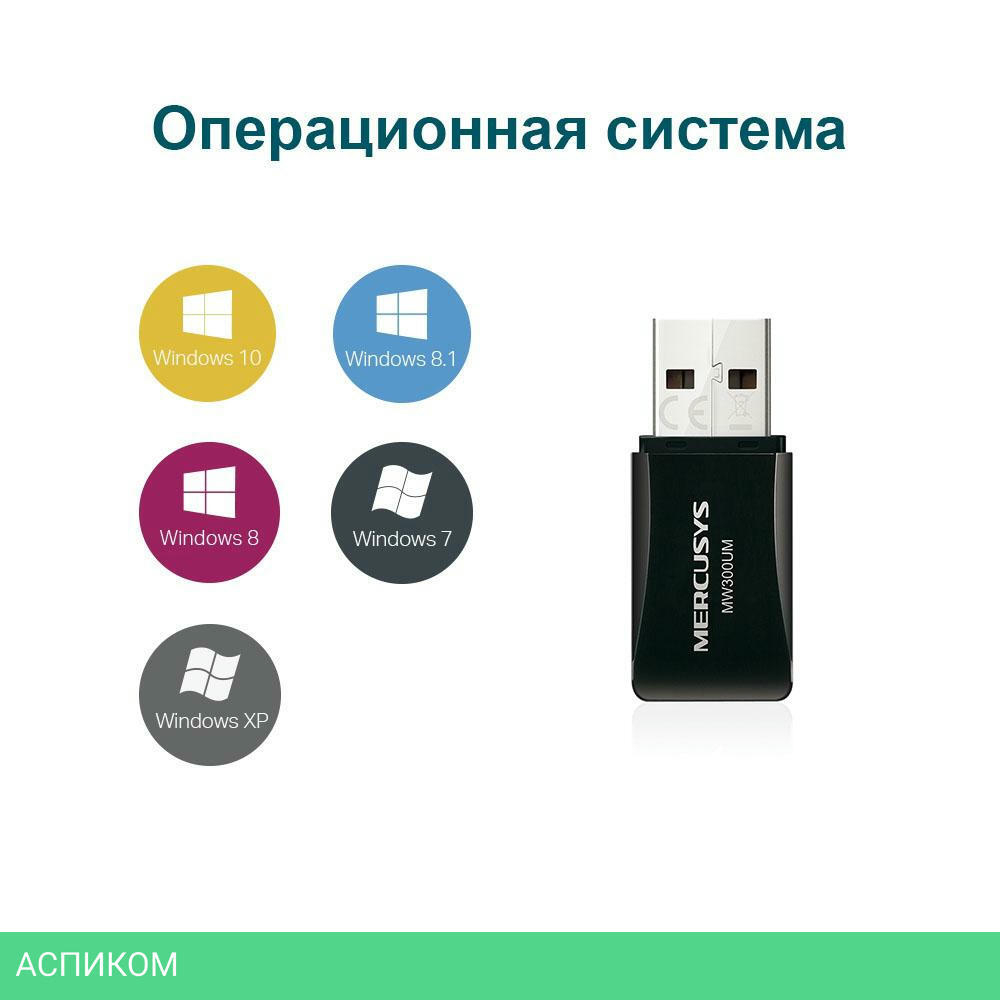 Wi-Fi адаптер Mercusys MW300UM