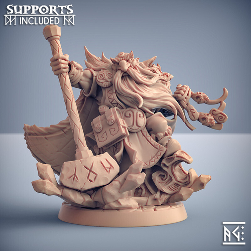 Дворф Дуэргар Клерик Жрец Рыцарь Паладин миниатюра для dnd, днд, pathfinder, фентези, Настольная игра, НРИ, Варгейм, РПГ