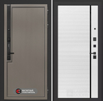 Входная дверь Лабиринт Лаб 1 Про - 22 Белый софт черная вставка