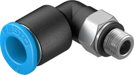 QSML-M5-6 Угловой штуцер с цанговым зажимом и резьбой