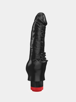 Вибратор LOVETOY чёрный 17,8 см с шипами у основания
