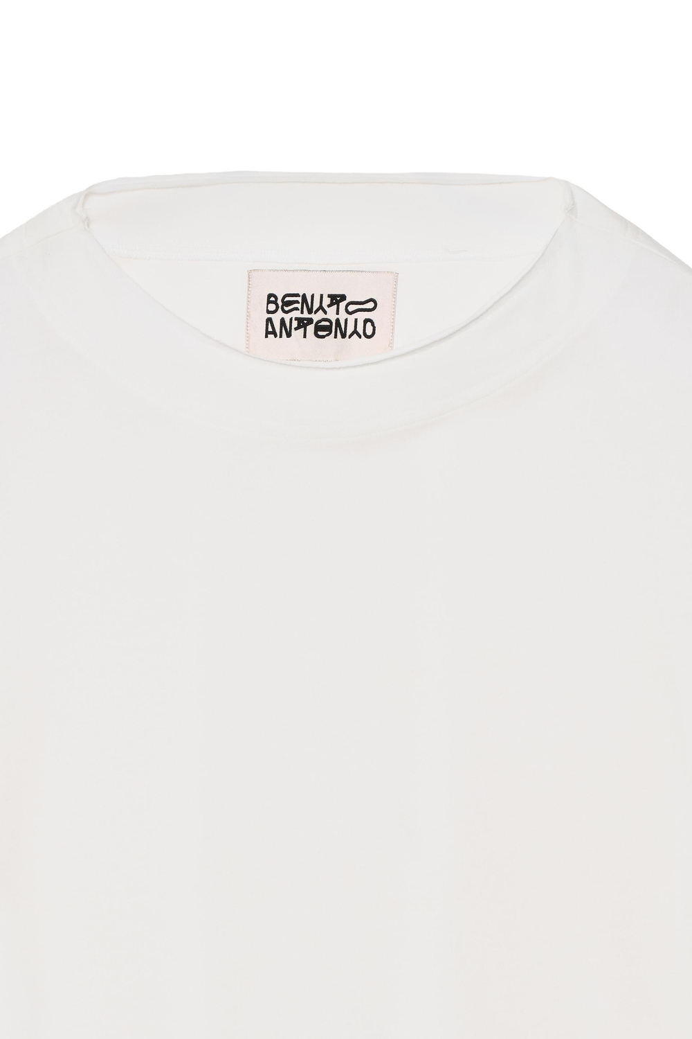 ZARA X BENITO ANTONIO ФУТБОЛКА УКОРОЧЕННОГО КРОЯ С ДЛИННЫМИ РУКАВАМИ, ЖЕЛТОВАТО-БЕЛЫЙ