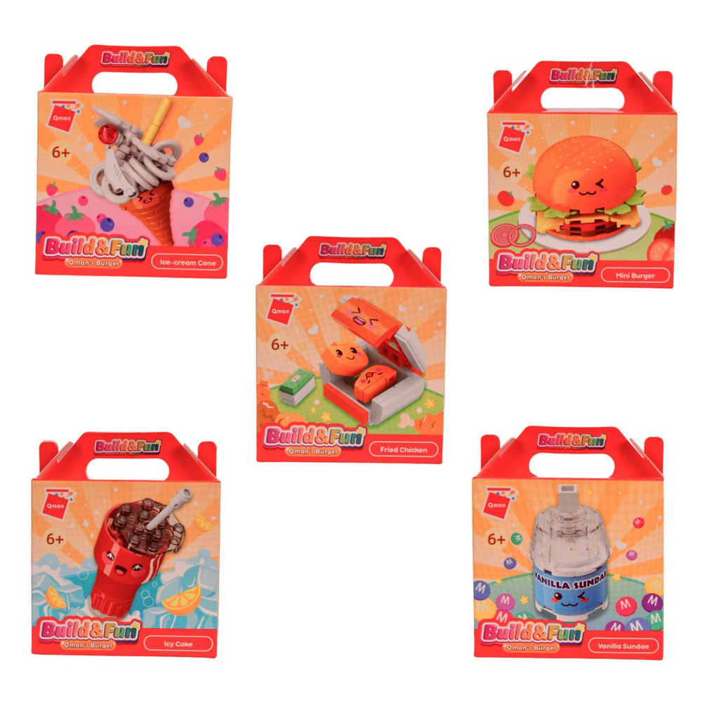 Конструктор блочный Брик Еда в ассорт., коробка 35013