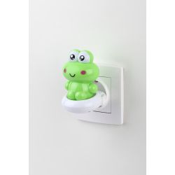 Ночник - светильник светодиодный ЭРА NN-608-SW-GR в розетку с выключателем зеленый